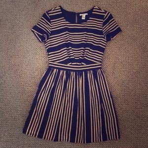 H&M striped mini dress